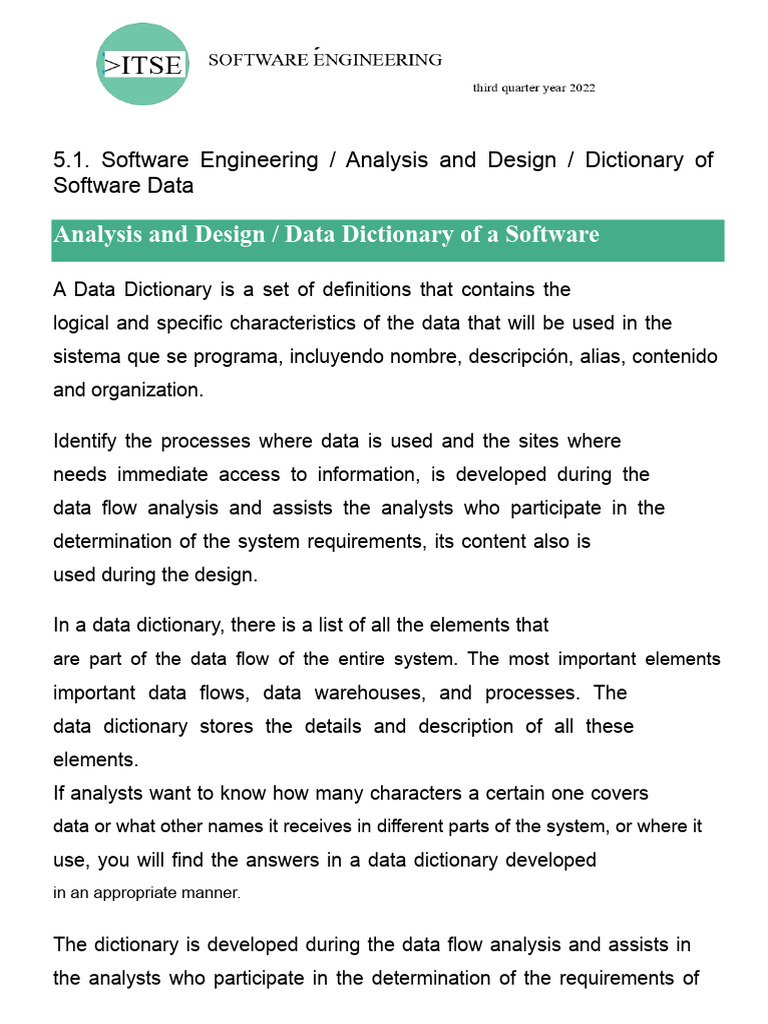 DataDictionary | PDF | System | Data