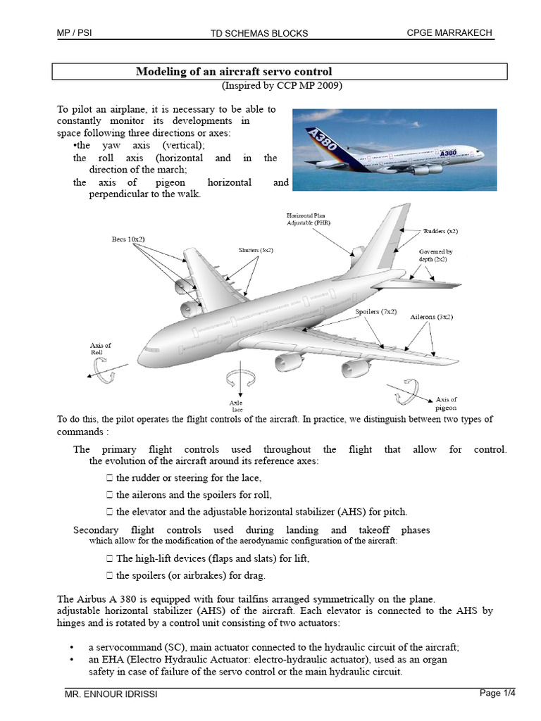 Aircraft Servo Control Modeling Guide | PDF | Flight Control Surfaces ...
