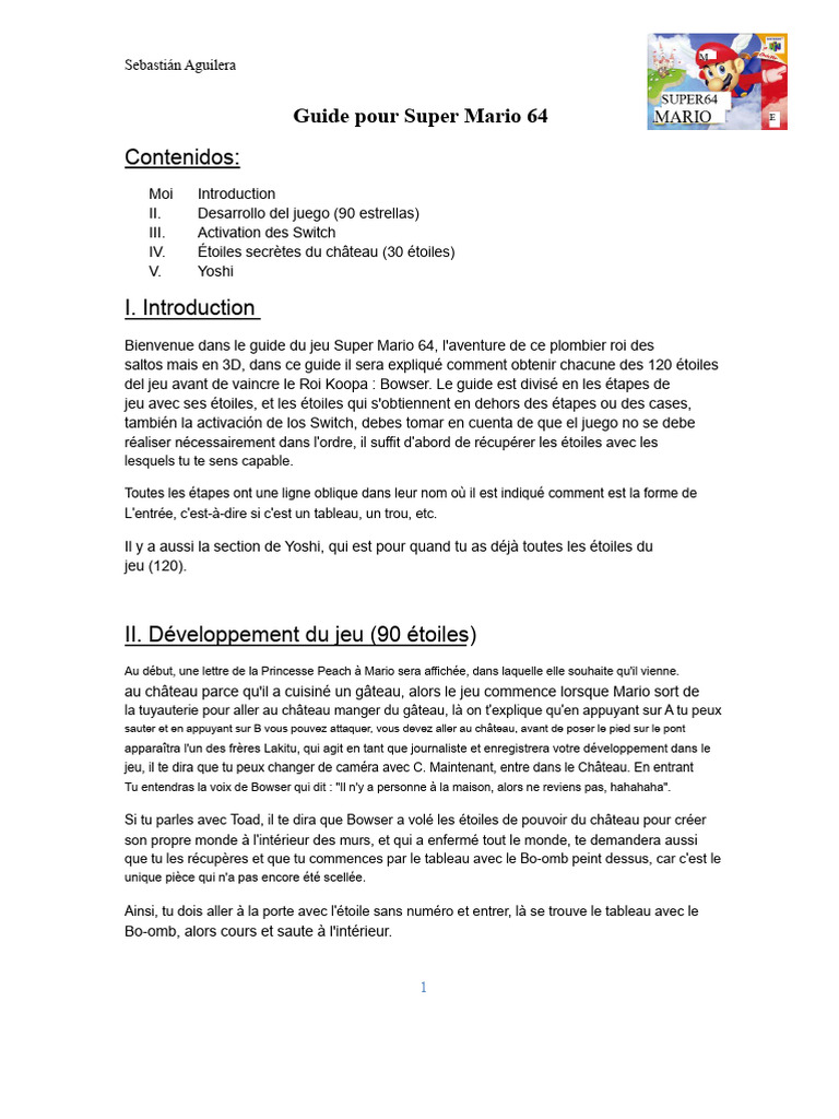 Guide complet de Super Mario 64 | PDF