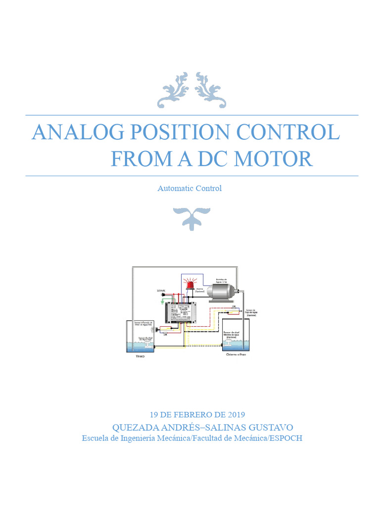 Analog PID Control for DC Motors | PDF | Electric Motor | Operational ...
