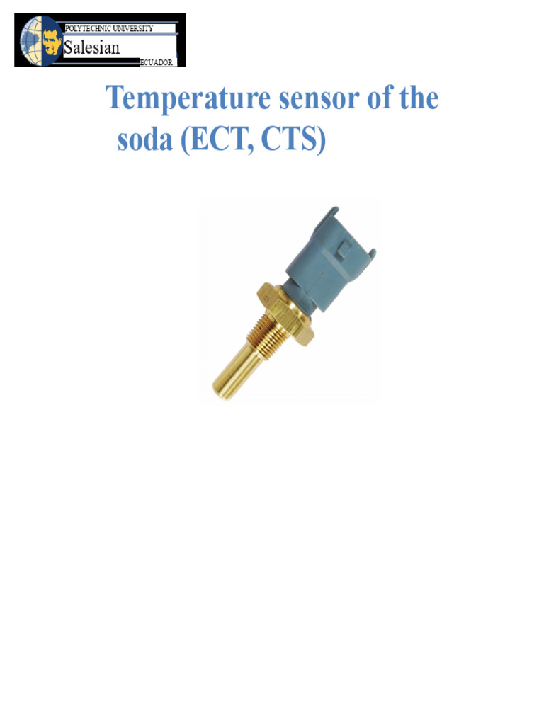 Coolant Temperature Sensor (ECT) | PDF