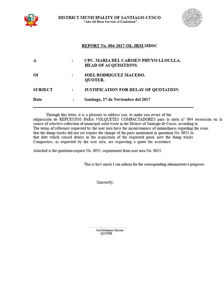 Model of Report in Public Administration | PDF
