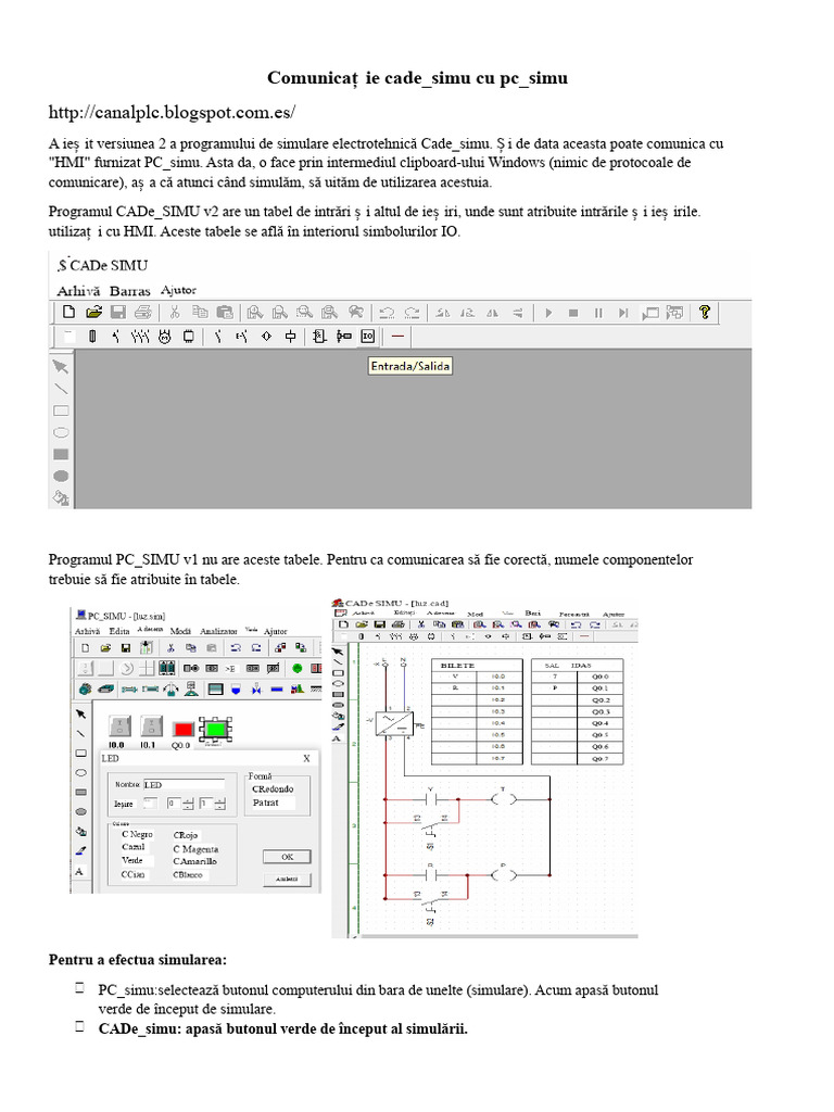Comunicație CADe - Simu Cu PC - Simu | PDF