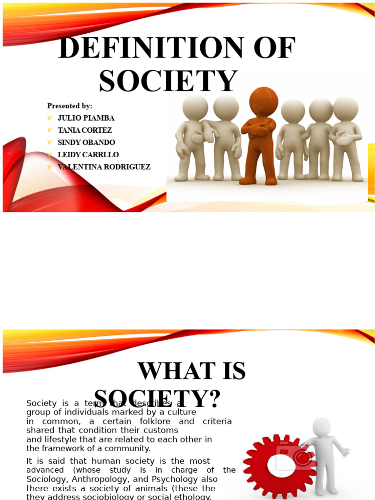 Definition of Society | PDF | Psychology | Sociology