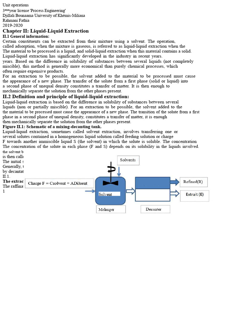 Liquid-Liquid Extraction Explained | PDF | Phase (Matter) | Solubility