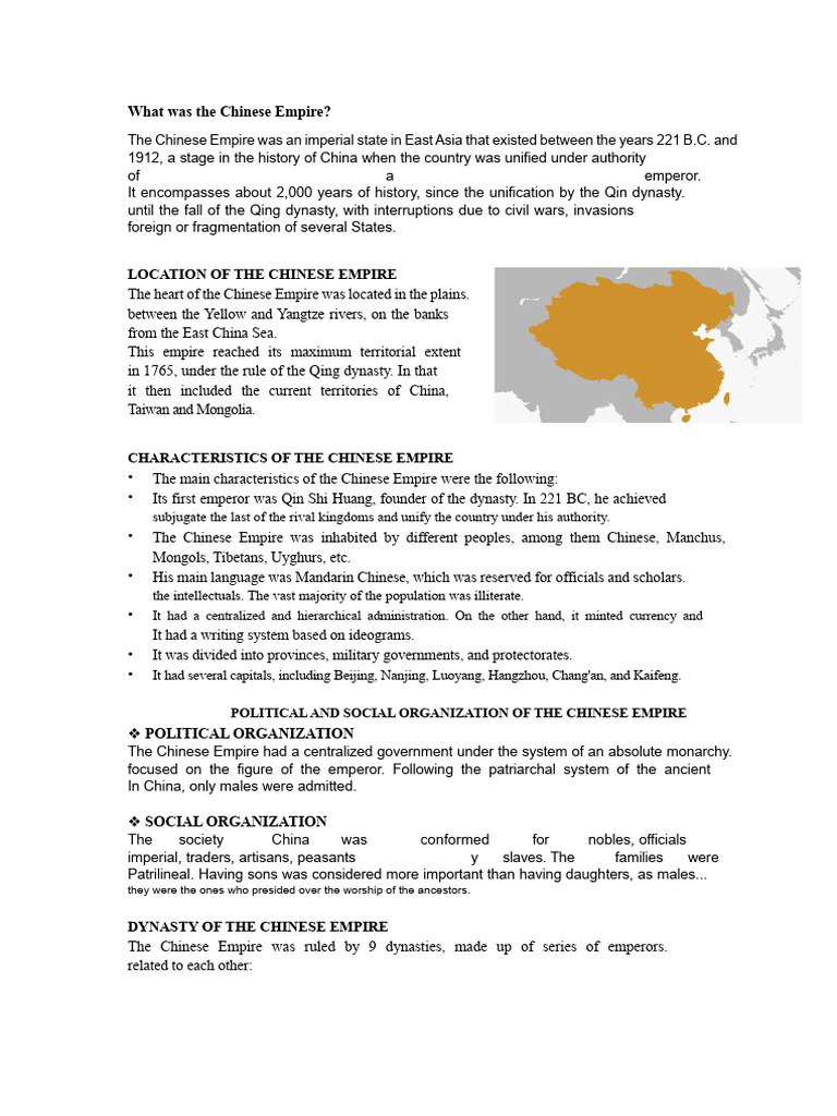 Overview of the Chinese Empire History | PDF | History Of China | Han ...