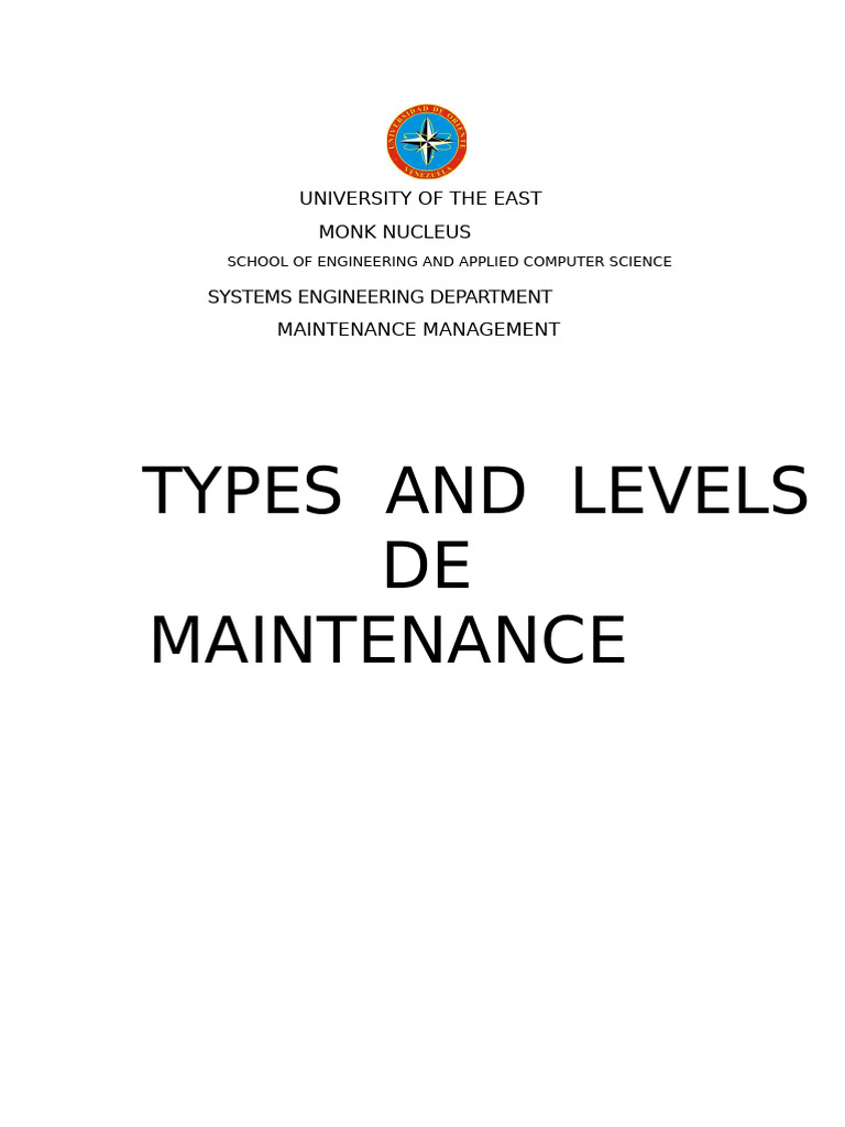 Types and Levels of Maintenance Management | PDF