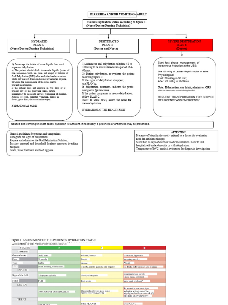 Diarrhea and Vomiting – Flowchart | PDF | Dehydration | Diarrhea