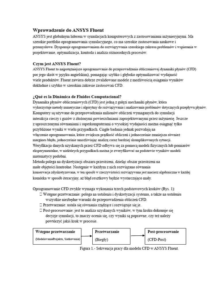 Wprowadzenie Do ANSYS Fluent | PDF