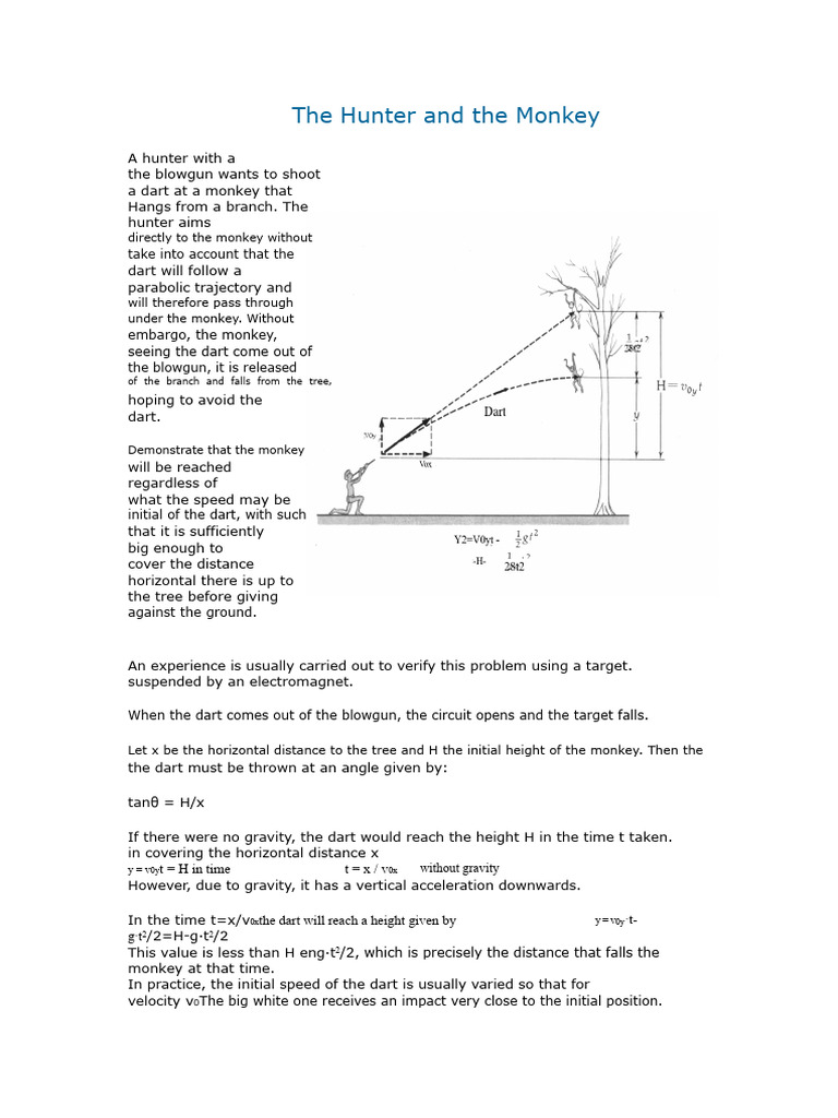 Dart vs. Falling Monkey Physics | PDF