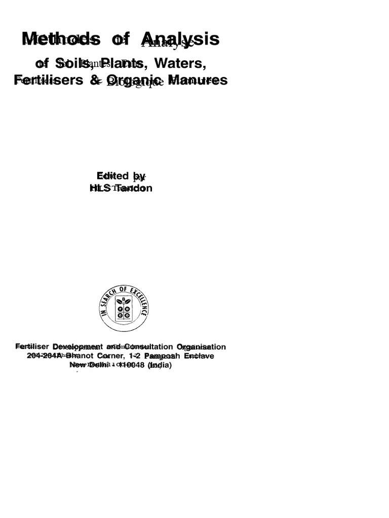 Analyse des Sols et Nutriments Agricoles | PDF | Fertilisant | Nitrate