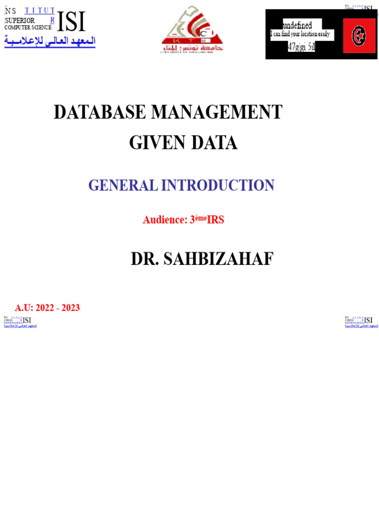 BD Management 22-23 - Chapter 1 VE | PDF | Databases | Database Transaction
