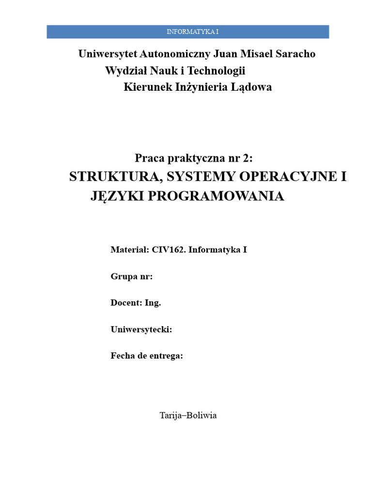 Systemy Operacyjne I Języki Programowania | PDF
