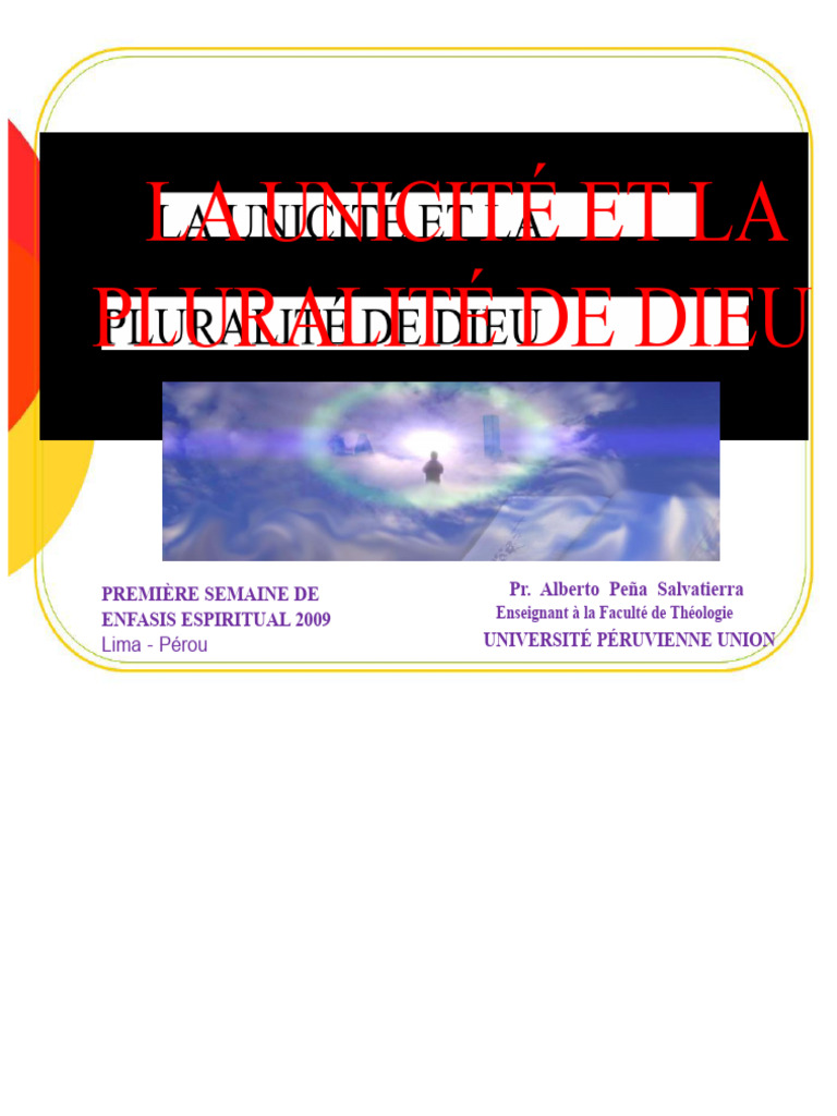 Unicité et pluralité de Dieu expliquées | PDF | Dieu | Dieu le Père