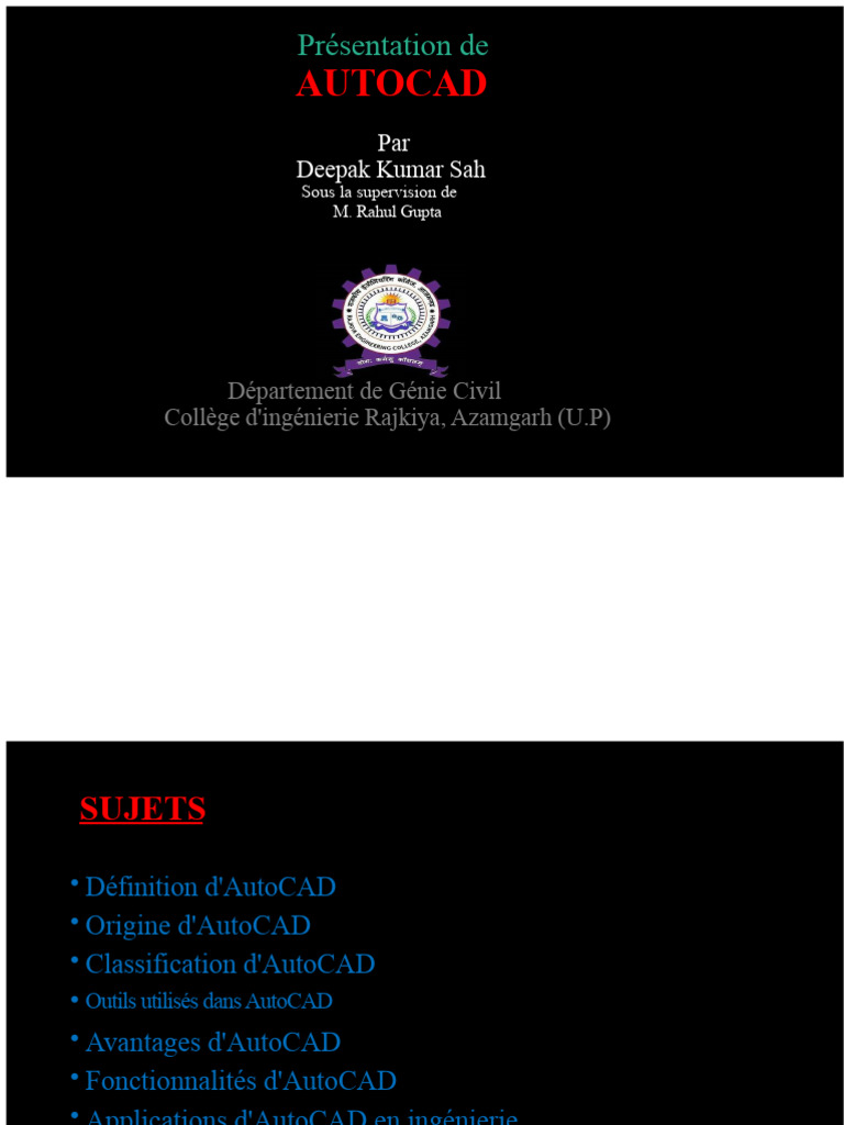 Introduction à AutoCAD et ses applications | PDF | AutoCAD | Autodesk