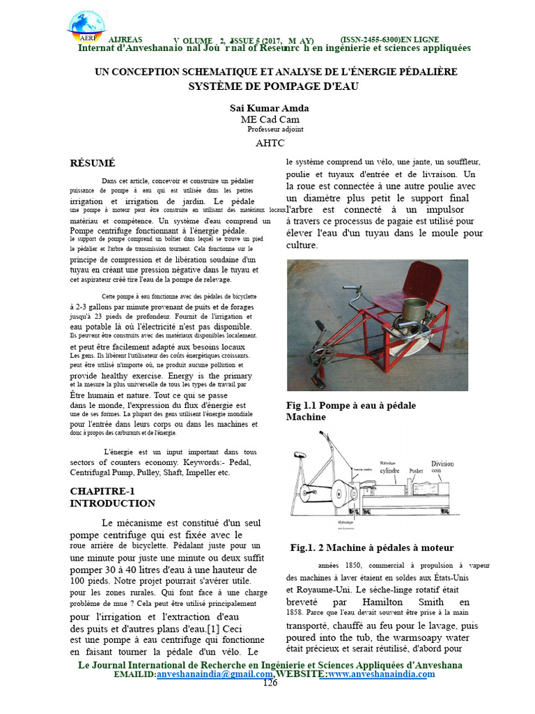 Pompe à eau à pédale pour irrigation | PDF | Pompe | Machine à laver