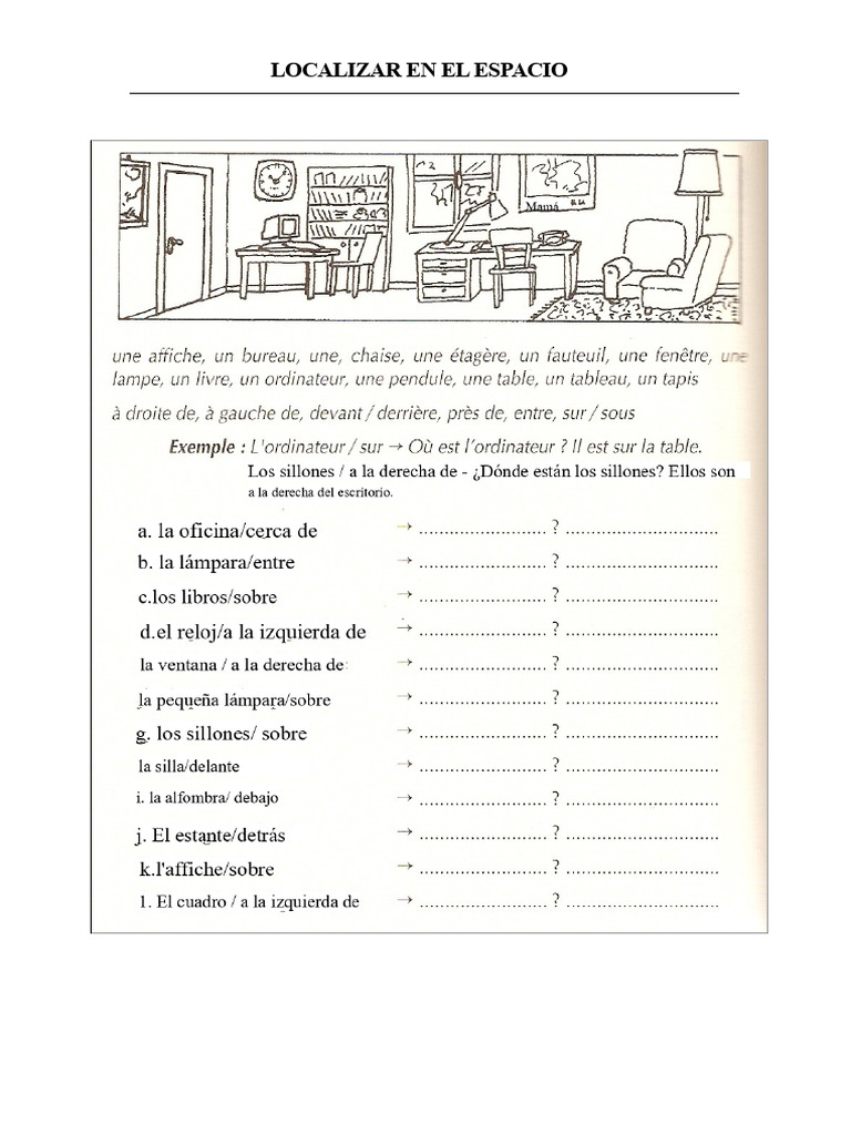Preposiciones de Lugar y Comparaciones | PDF