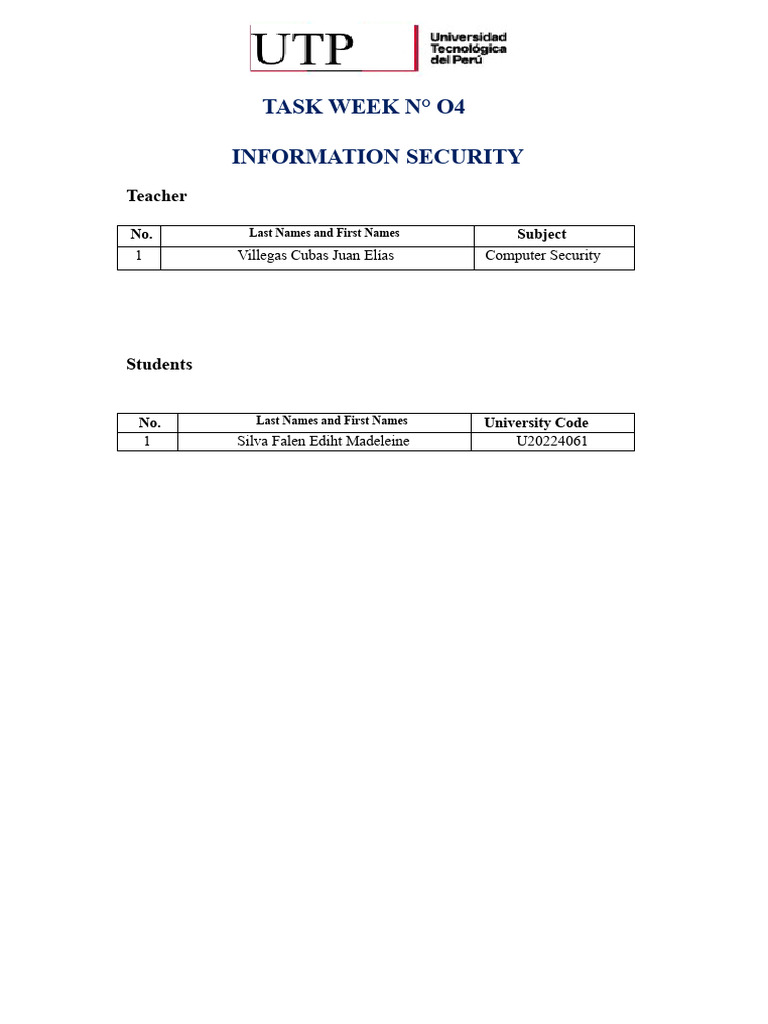 WEEK 4 TASK acs | PDF | Information Security | Computing