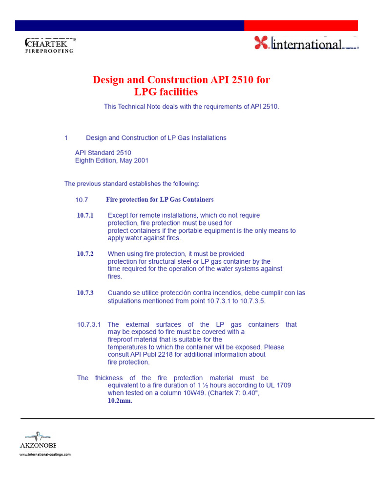 API 2510: LPG Facility Fire Protection | PDF | Liquefied Petroleum Gas ...