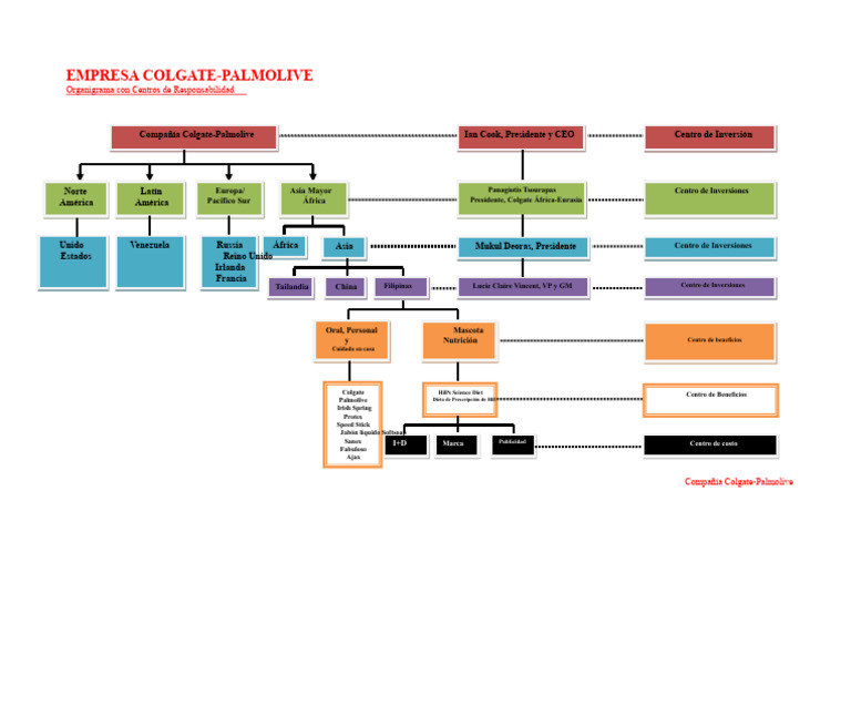Estructura Organizativa de Colgate-Palmolive | PDF | Empresas ...