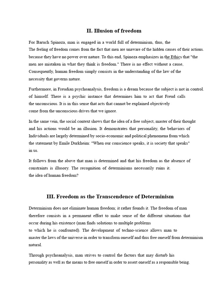 Freedom and Responsibility in Philosophy | PDF | Determinism ...