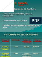 Aula 2 Simmel Simmel o Indivíduo e As Formas Sociais Sociação