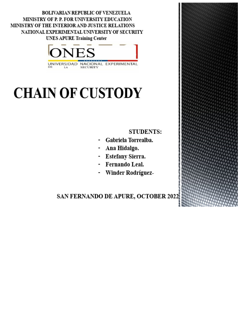WINDER CHAIN OF CUSTODY | PDF | Forensic Science | Prosecutor