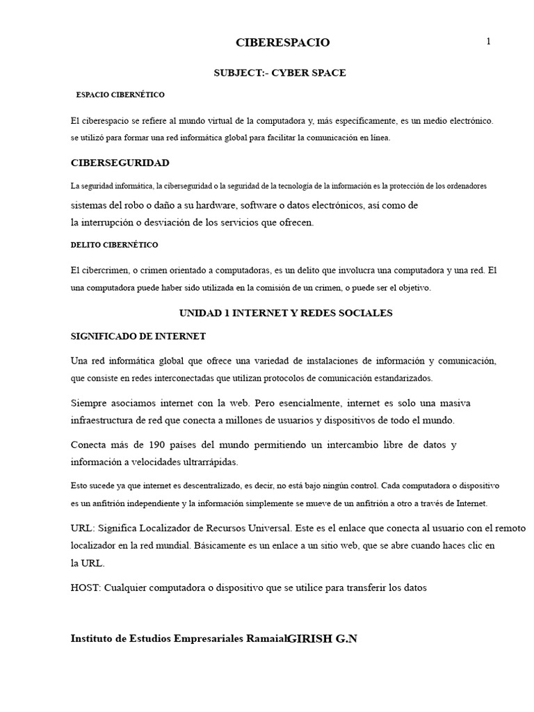 Notas Completas Sobre Ciberespacio PDF | PDF | Dirección IP | Red mundial
