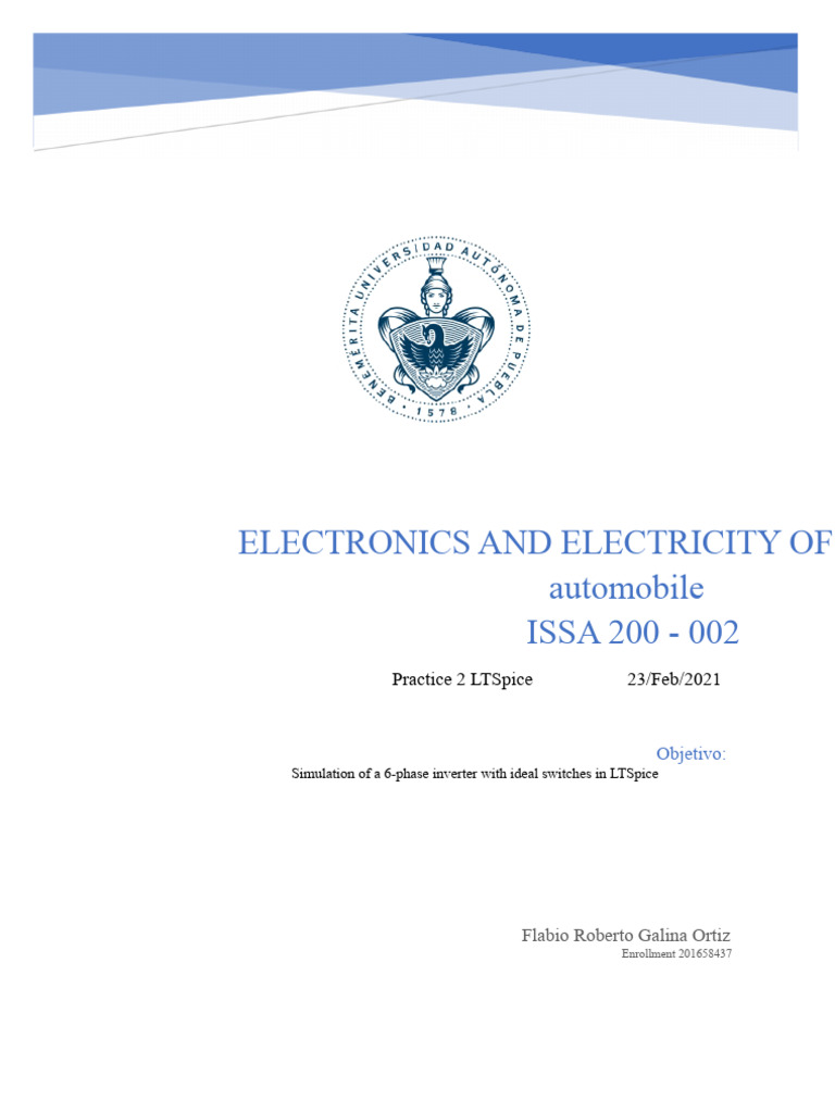 Practice 3 LTSpice Inverters | PDF | Power Inverter | Electric Power