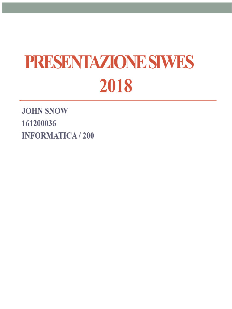 Modello Di Presentazione Siwes | PDF