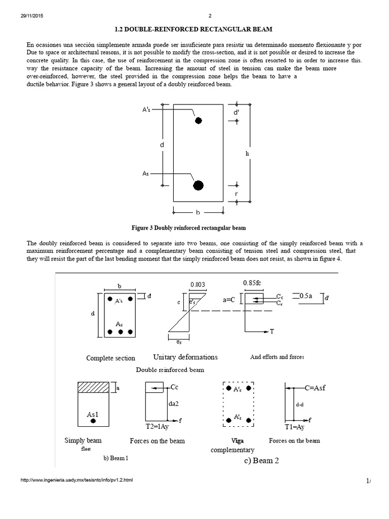 Design of Doubly Reinforced Beams | PDF | Deformation (Engineering ...