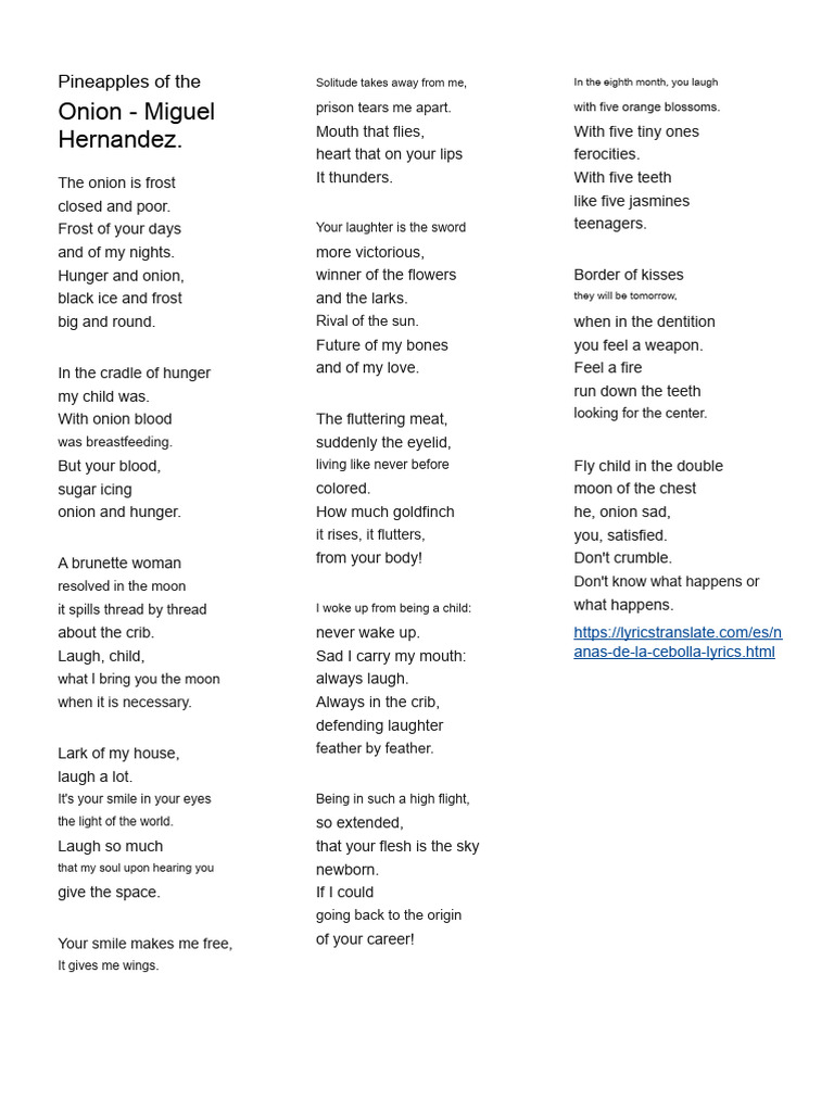 Onion Lullabies | PDF
