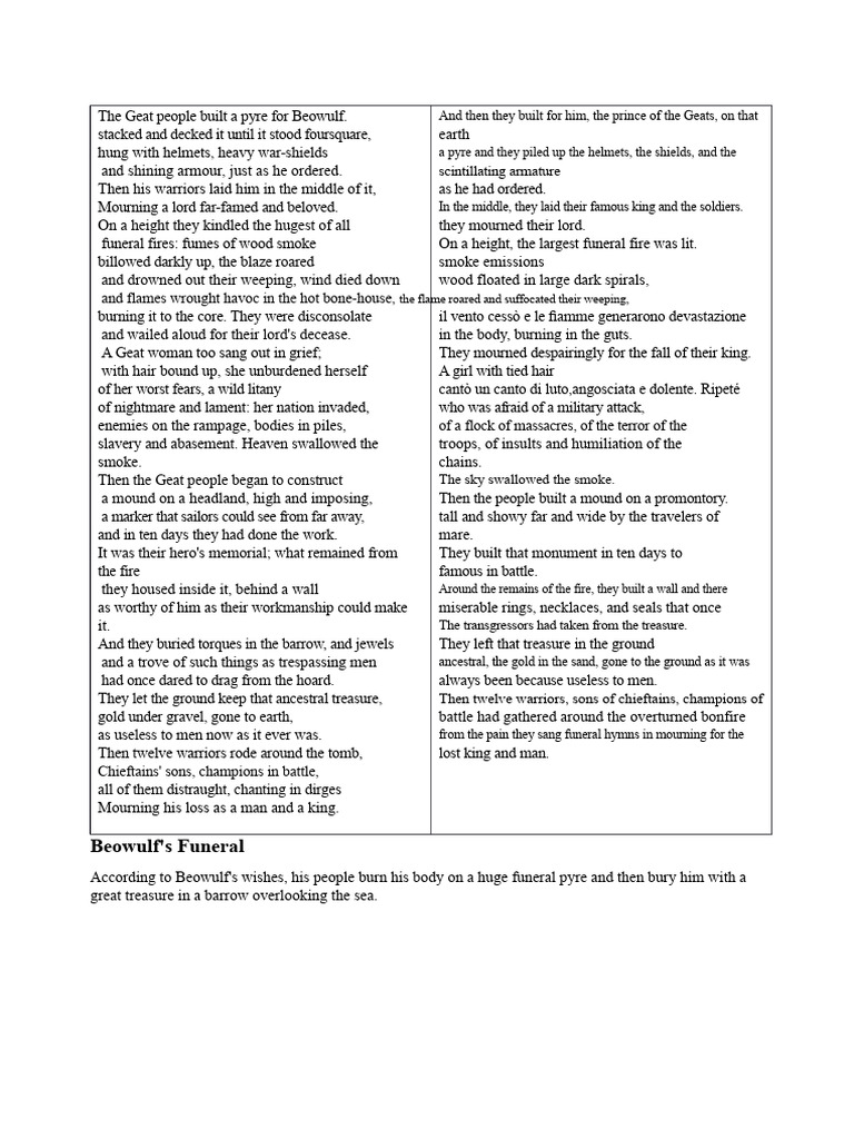 Bewful | PDF | Beowulf | Funeral, image size:768x1024