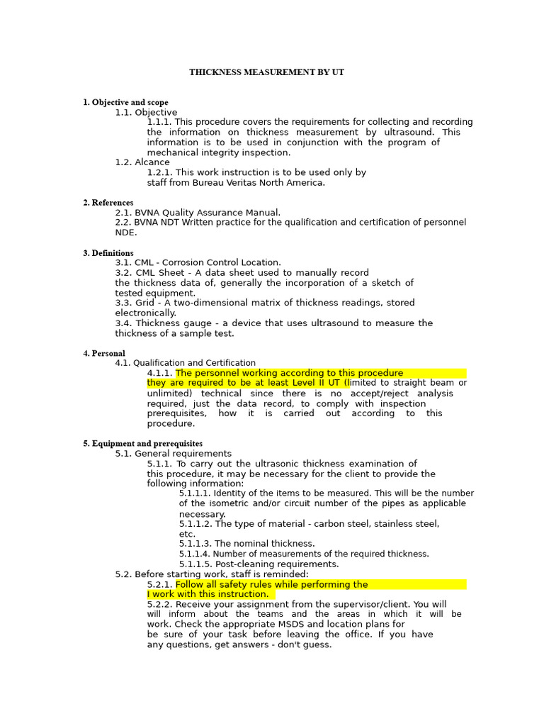 Ultrasonic Thickness Measurement Guide | PDF | Nondestructive Testing ...