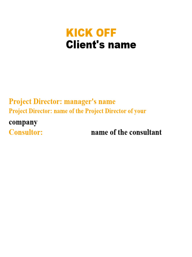 Kickoff Guide for Project Implementation | PDF | Computing
