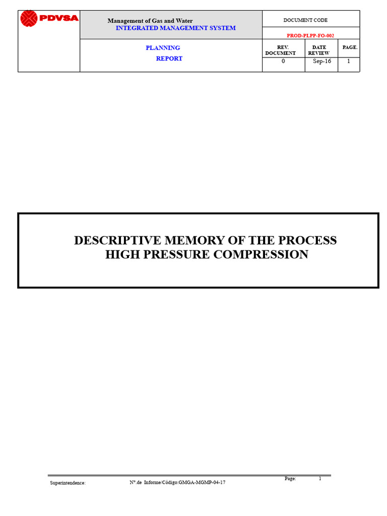 High Pressure Gas Compression Management | PDF | Valve | Pressure ...