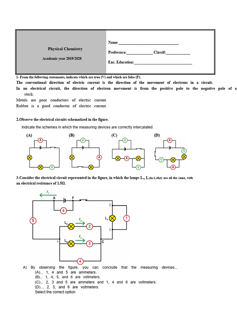 Mini Form Electricity 9th Year | PDF | Voltage | Electric Current