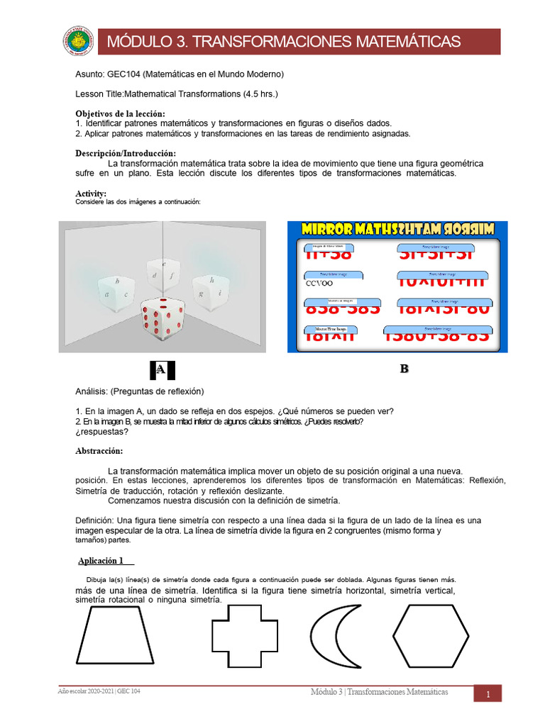Módulo 3 Gec104 | PDF | Simetría | Rotación