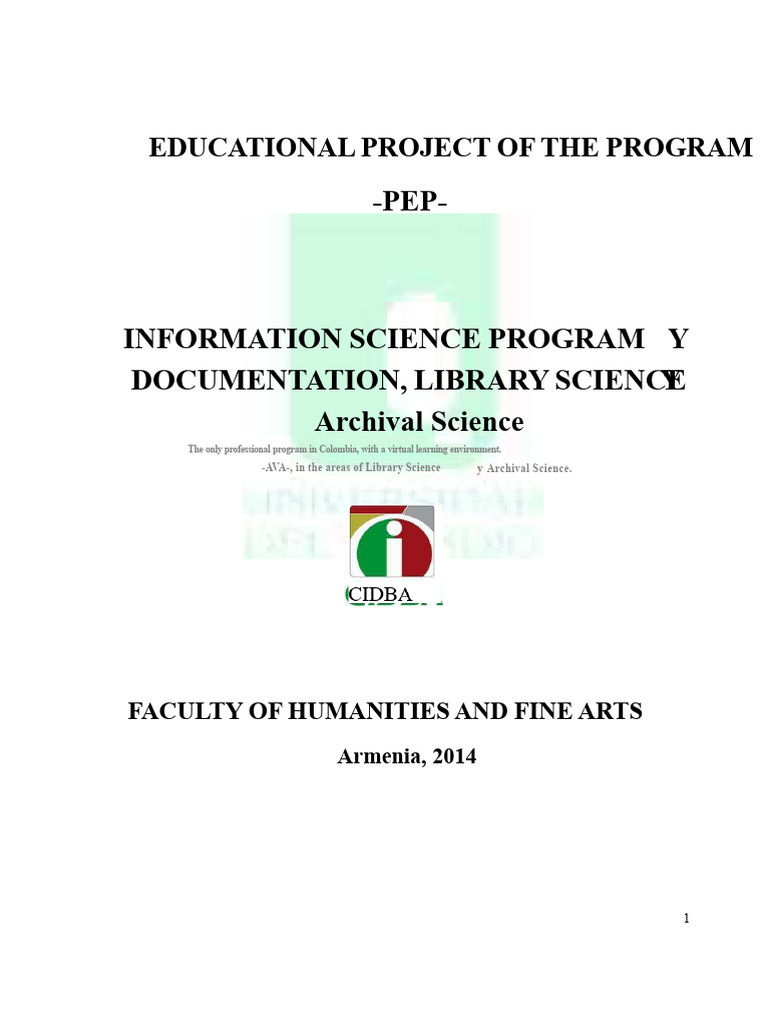 Educational Project of The Program (PEP) PDF | PDF | Science ...