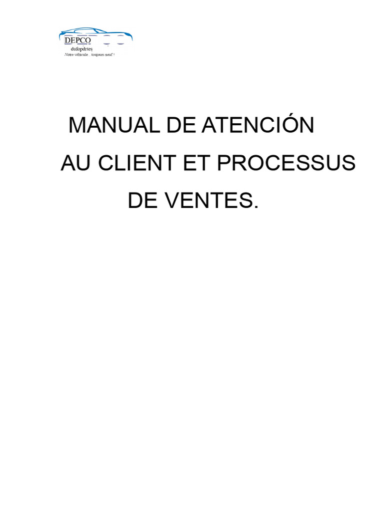Guide de Service Client et Ventes DEPCO | PDF | Motivation | Motivant