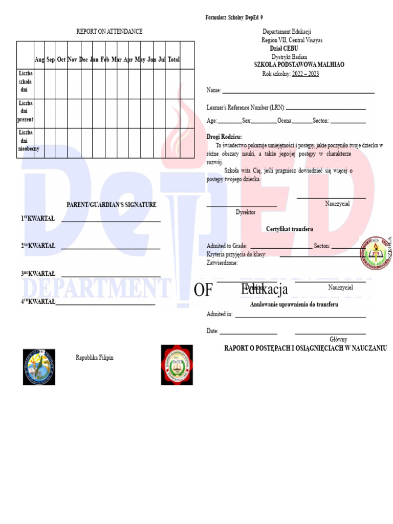 Format sf9 - g1-g3 | PDF