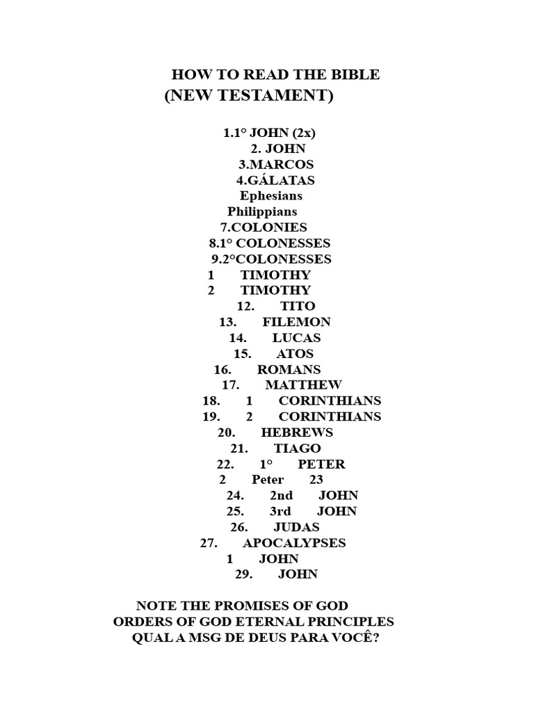 HOW TO READ THE BIBLE (NEW TESTAMENT) | PDF