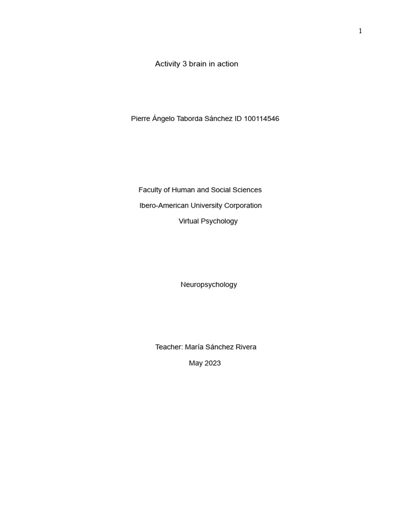 Neuropsychology Functions Overview | PDF | Cerebrum | Thalamus