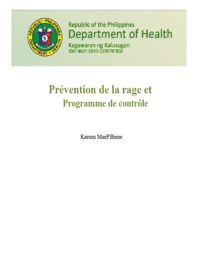 Prévention et contrôle de la rage | PDF | Rage (maladie) | Médecine