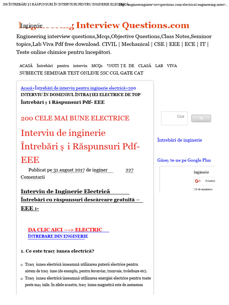 200 Cele Mai Bune Întrebări Și Răspunsuri La Interviuri Pentru ...
