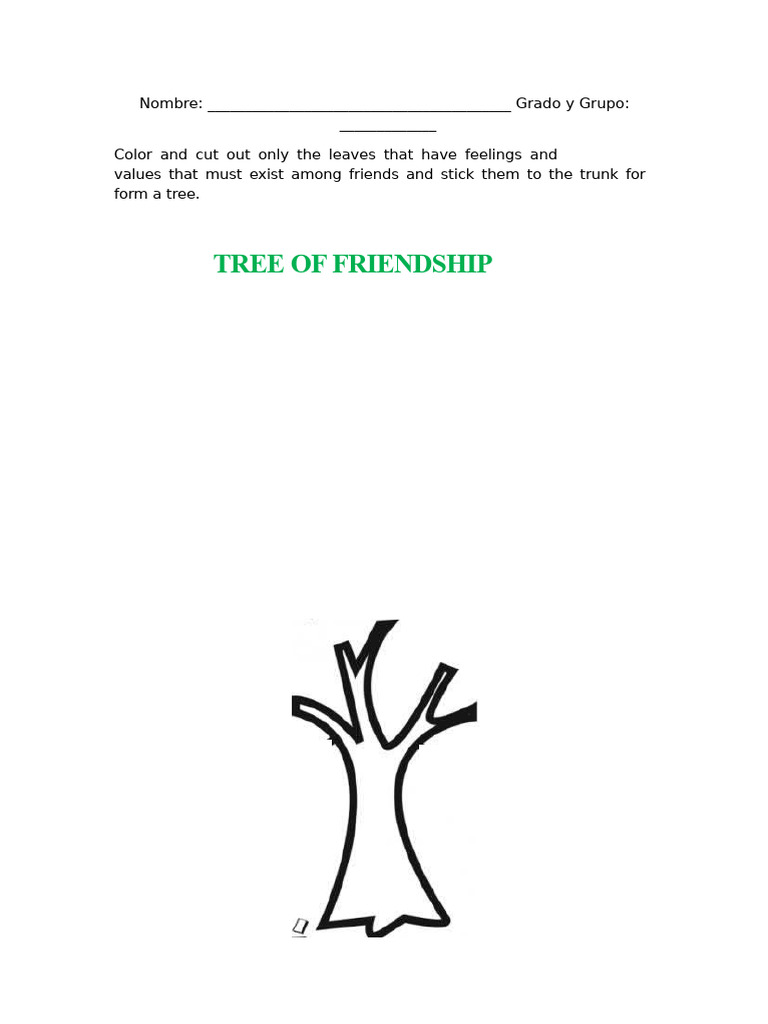 Tree of Friendship Activities Guide | PDF