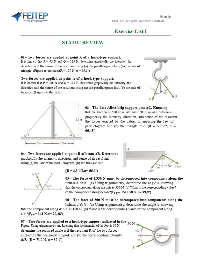 Graphical Force Resultant Calculations | PDF | Euclid | Euclidean Geometry