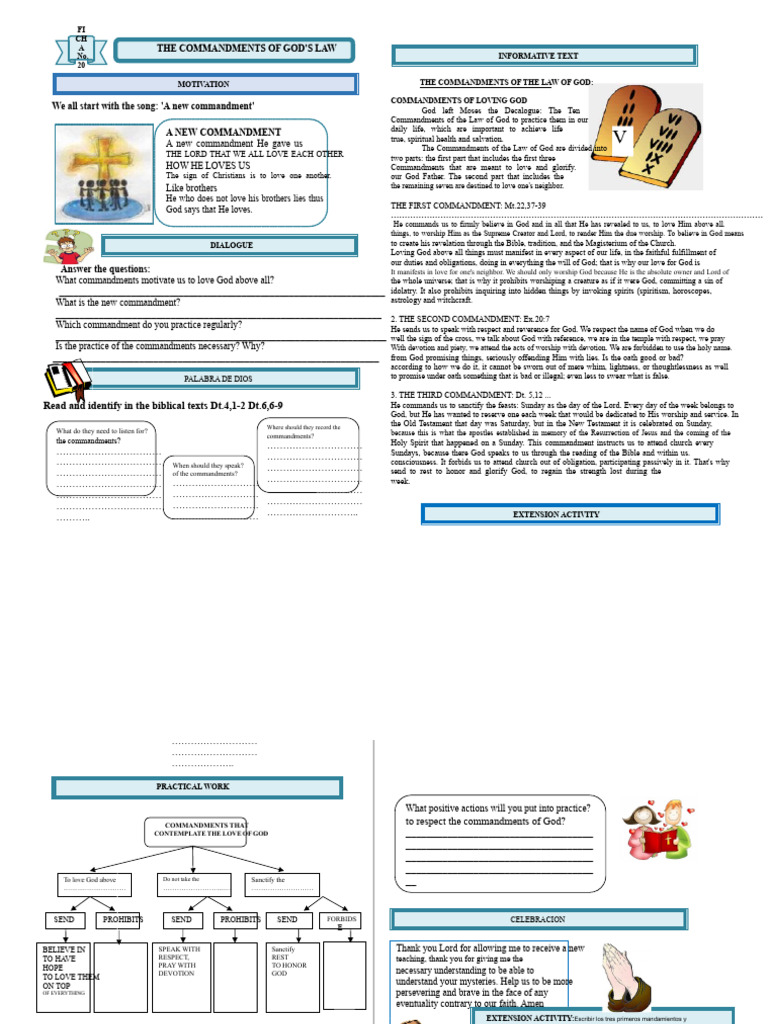 CARD OF GOD'S COMMANDMENTS (1) | PDF | Ten Commandments | God