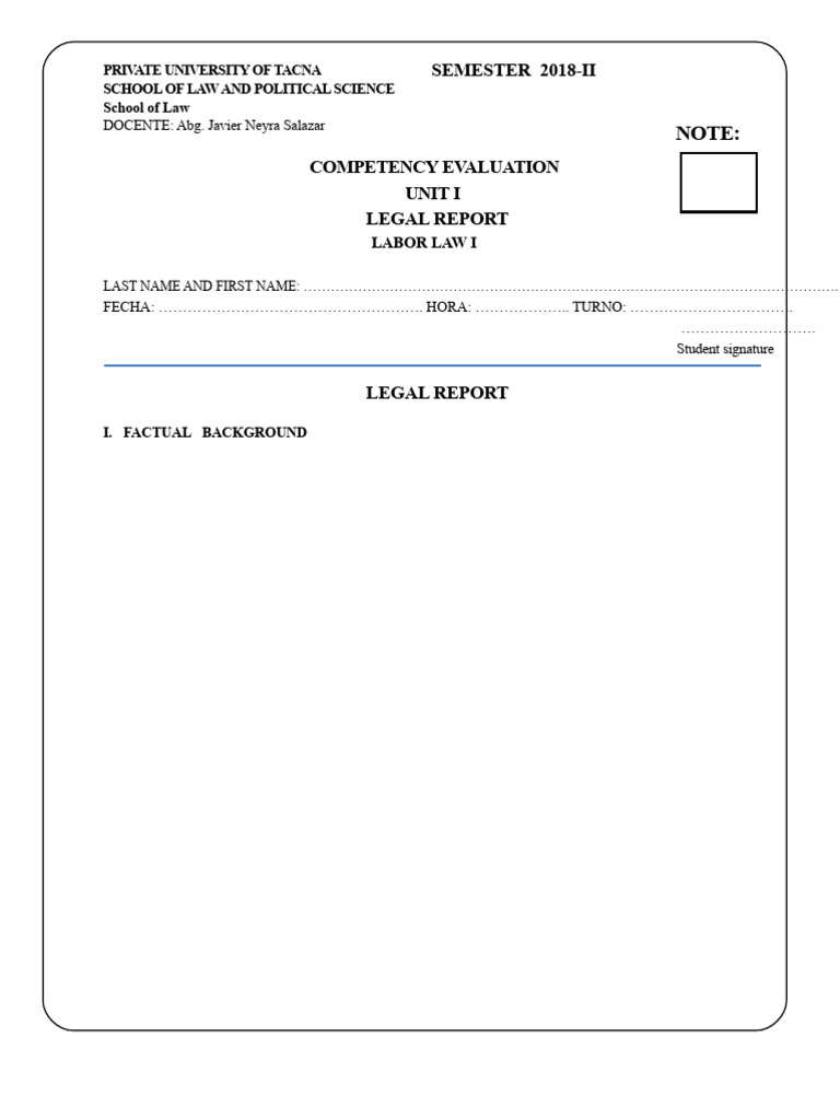 Legal Report Format in Word | PDF