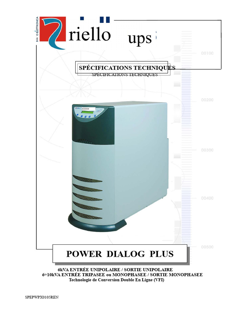 Spécifications Techniques UPS Power Dialog Plus | PDF ...